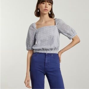 NWT Everlane eyelet top